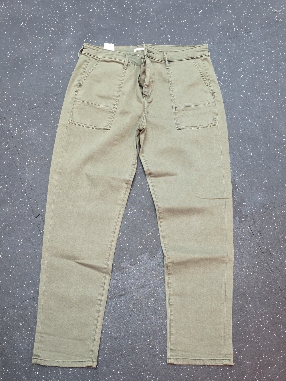 Sam Edelman Men's Olive Green Slim Straight Jeans